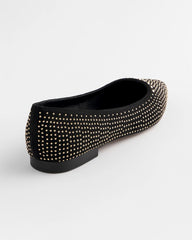 Suede Studded Flats BLACK - Chico's outlet