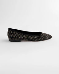 Suede Studded Flats BLACK - Chico's outlet