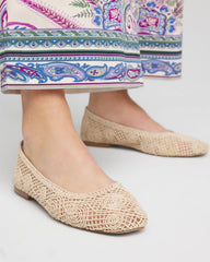 Cora Raffia Flats NATURAL - Chico's discount