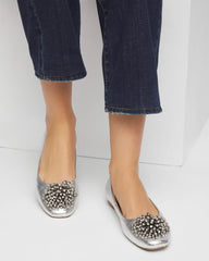 Omega Beaded Ballet Flats METALLIC - Chico's outlet