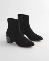 Embellished Destiny Art Deco Boot Heels BLACK - Chico's sale
