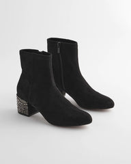 Embellished Destiny Art Deco Boot Heels BLACK - Chico's sale