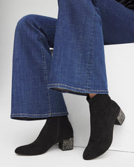 Embellished Destiny Art Deco Boot Heels BLACK - Chico's sale