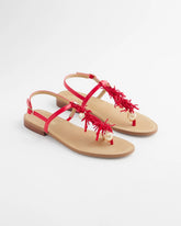Coral Beach T-Strap Sandals RED - Chico's US