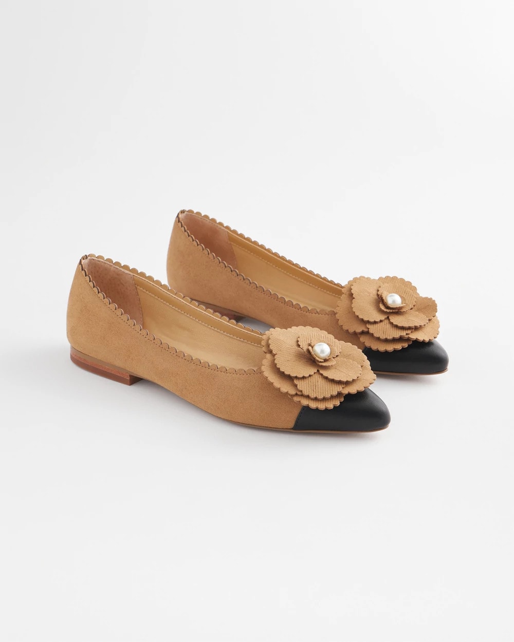 Microsuede Ballet Flats CARAMEL APPLE - Chico's outlet