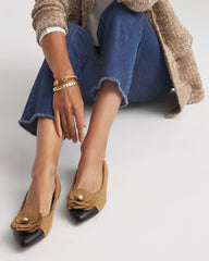 Microsuede Ballet Flats CARAMEL APPLE - Chico's outlet