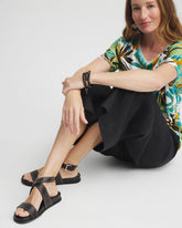 Black Leather Sandals BLACK - Chico's for sale