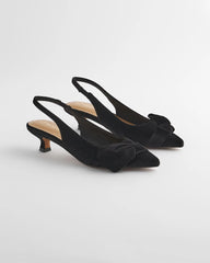 Charm Velvet Bow Kitten Heels BLACK - Chico's discount