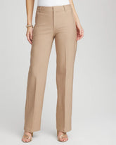 Petite Cotton Straight-Leg Trousers CATTAIL BROWN - Chico's outlet