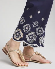 Petite Brigitte™ 180 Embroidered Wide-Leg Cropped Pants PASSPORT BLUE - Chico's discount