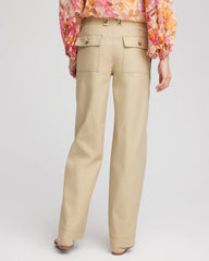 Petite Canvas Cargo Wide-Leg Pants WILD TRUFFLE - Chico's near me