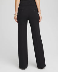 Petite Emme Wide-Leg Trouser Ponte Pants BLACK - Chico's for sale