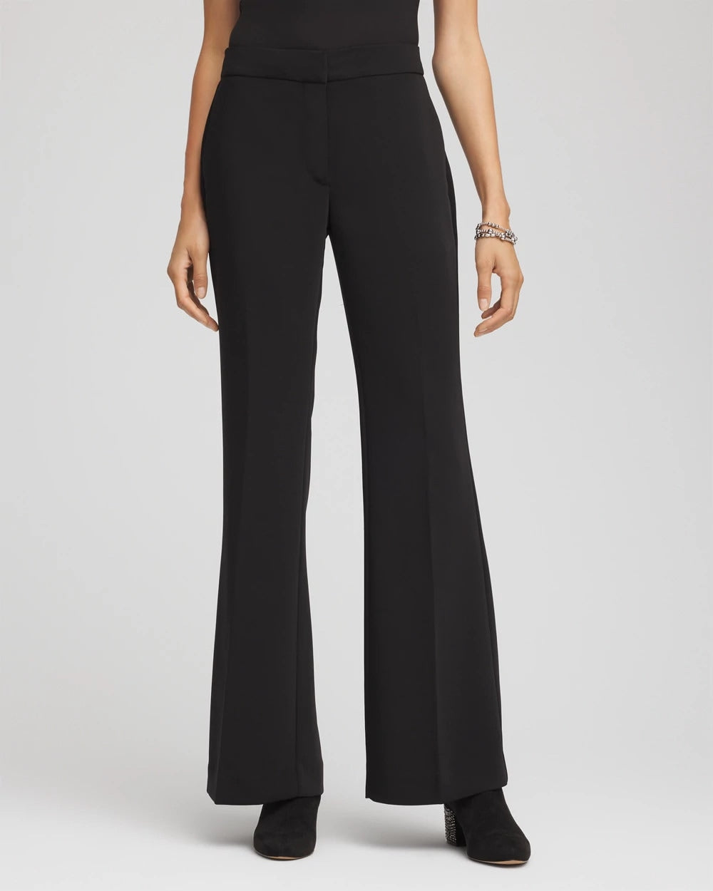 Petite Crepe Flared Trouser Pants BLACK - Chico's near me