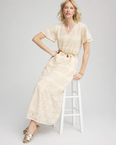 Crochet-Lace Maxi Dress GLISTENING SAND - Chico's discount