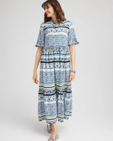 Petite Flutter-Sleeved Maxi Dress SEAPORT BLUE - Chico's near me