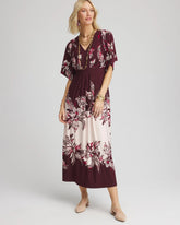 Petite Floral Flutter-Sleeve Maxi Dress BLACK - Chico's near me