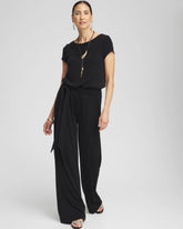Petite Travelers™ Cap Sleeve Jumpsuit TRAVELERS BLACK - Chico's online