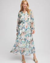 Petite Georgette Tie-Front Maxi Dress ECRU - Chico's discount