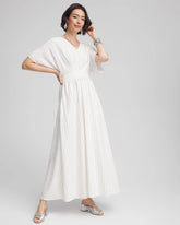 Metallic Striped Maxi Dress ECRU - Chico's outlet