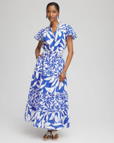 Petite Flutter Sleeved Maxi Dress RICH COBALT - Chico's for sale