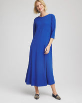 Petite Seamed Crepe Maxi Dress COBALT STONE - Chico's sale