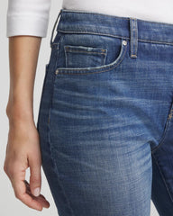 Petite Girlfriend Frayed Flared Jeans JESSAMINE INDIGO - Chico's US