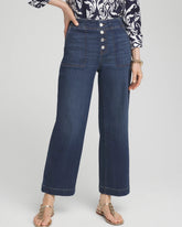 Petite Pull-on Wide Leg Cropped Pants REDWOOD INDIGO - Chico's for sale