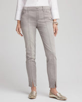 Petite Silver Pull-On Slim Ankle Jeggings SILVER BIRCH WASH - Chico's discount