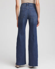Petite Embellished Frayed Flared-Leg Jeans IRVINA INDIGO - Chico's sale