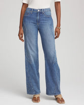 Petite Appliqué High-Rise Wide-Leg Jeans AVENIDA INDIGO - Chico's US
