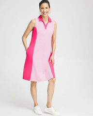 Zenergy® UPF Knit Block Stripe Dress PINK BROMELIAD - Chico's US
