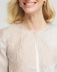 Travelers™ Collection Metallic 3/4 Sleeve Jacket CAFE AROMA - Chico's for sale