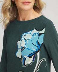 Travelers™ Artisanal Boatneck Tunic DARKEST SPRUCE - Chico's sale