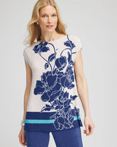 Travelers™ Wildflower Cap-Sleeved Tunic BLUE CASA - Chico's US