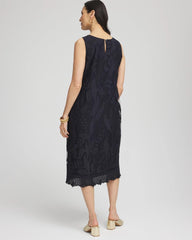 Travelers™ Mesh Appliqué Midi Dress TRAVELERS INDIA INK - Chico's online