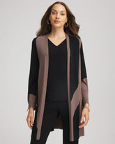 Travelers™ Collection Colorblock Cardigan DEEP TAUPE - Chico's outlet