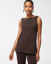 Travelers™ Classic Side-Slit Tank COCOA BEAN - Chico's sale