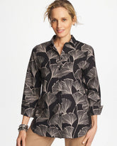 No Iron™ Stretch Ginkgo Glory Shirt BLACK - Chico's online