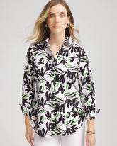 No Iron™ Abstract Floral Shirt SALTED LIME - Chico's US