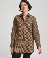 No Iron™ Slimming Imperial Stripe Tunic BLACK - Chico's sale