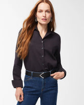 No-Iron™ Stretch Shirt BLACK - Chico's near me