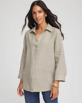 No Iron™ Linen Shirt WASHED SAGE - Chico's outlet