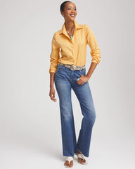 No Iron™ Stretch-Sateen Shirt GOLDEN CHAMOIS - Chico's near me