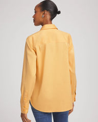 No Iron™ Stretch-Sateen Shirt GOLDEN CHAMOIS - Chico's near me