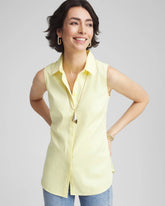 No Iron™ Sleeveless Sateen Shirt BRIGHT YELLOW - Chico's sale