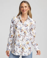 No Iron™ Long-Sleeved Floral Shirt OPTIC WHITE - Chico's US