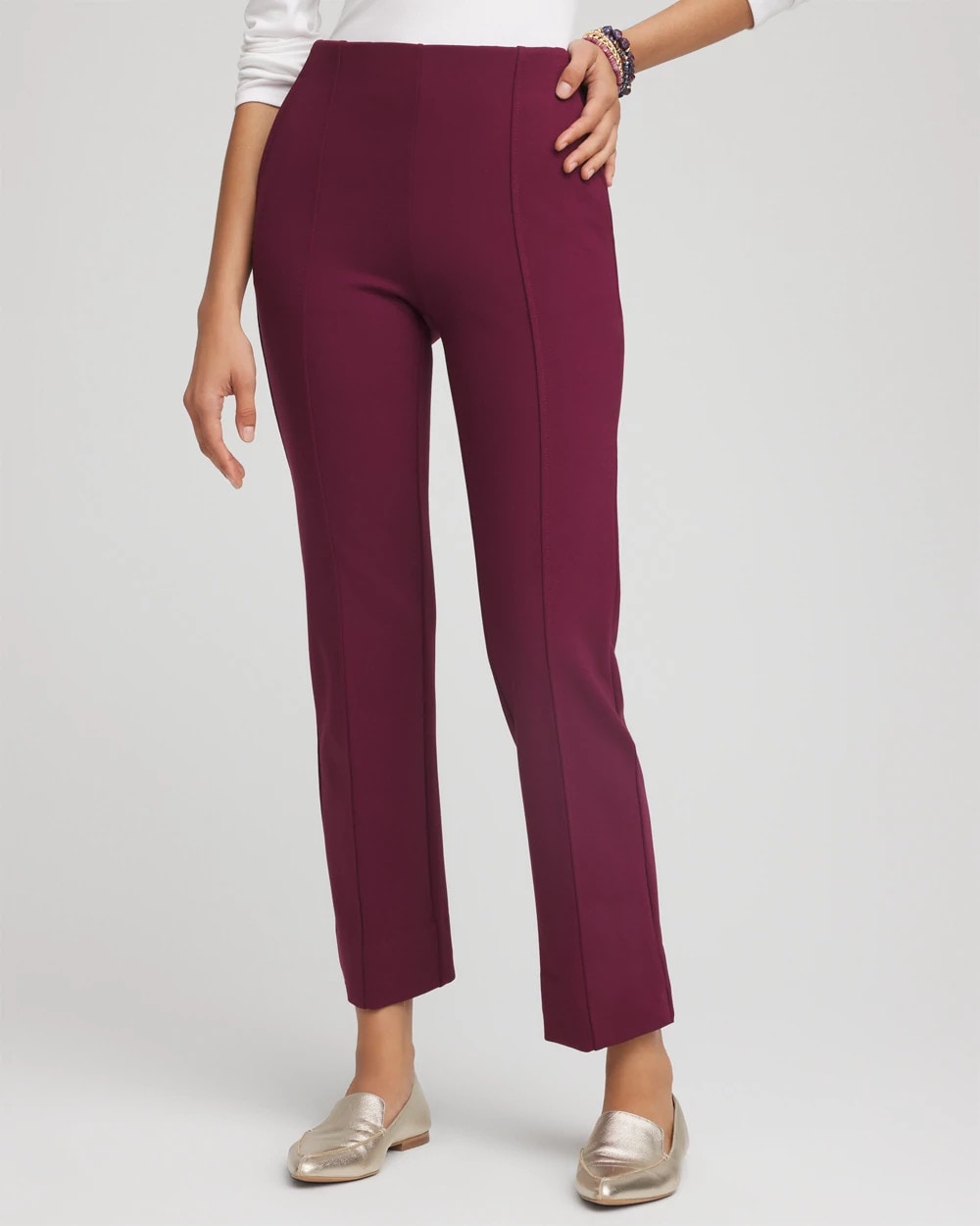 Juliet Straight Ankle Pants DEEP CHIANTI - Chico's US