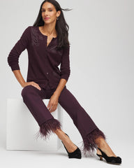 Juliet Feathered Flared Cropped Pants NIGHT BLOOM - Chico's outlet
