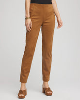 Faux Suede Juliet Slim Ankle Pants BURNT SIENNA - Chico's sale