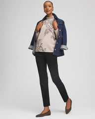 Faux Suede Juliet Slim Ankle Pants BLACK - Chico's online